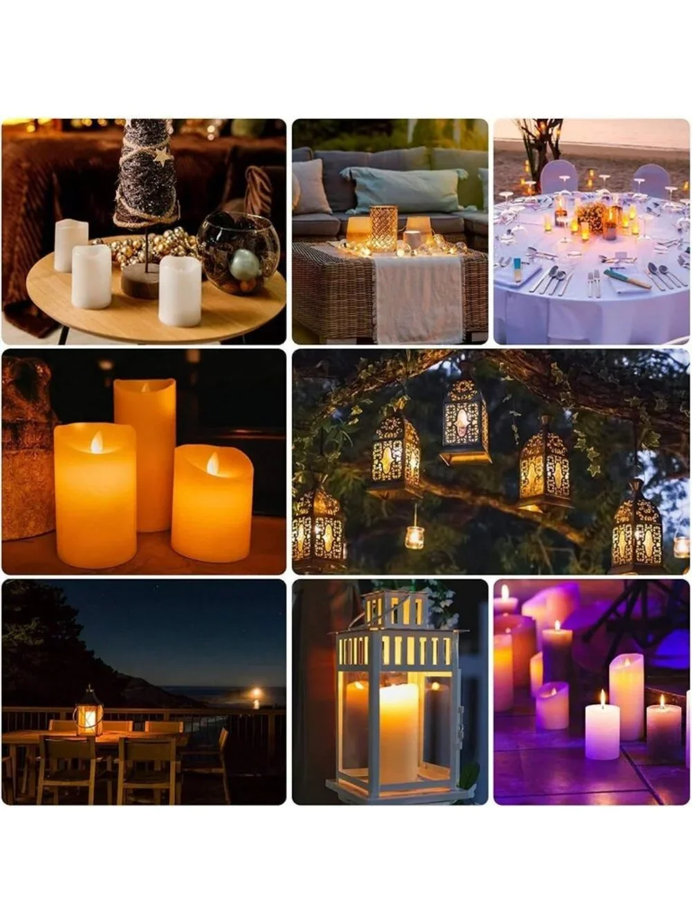 12-Pack Waterproof Flameless LED Candles with Remote Timer for Indoor/Outdoor